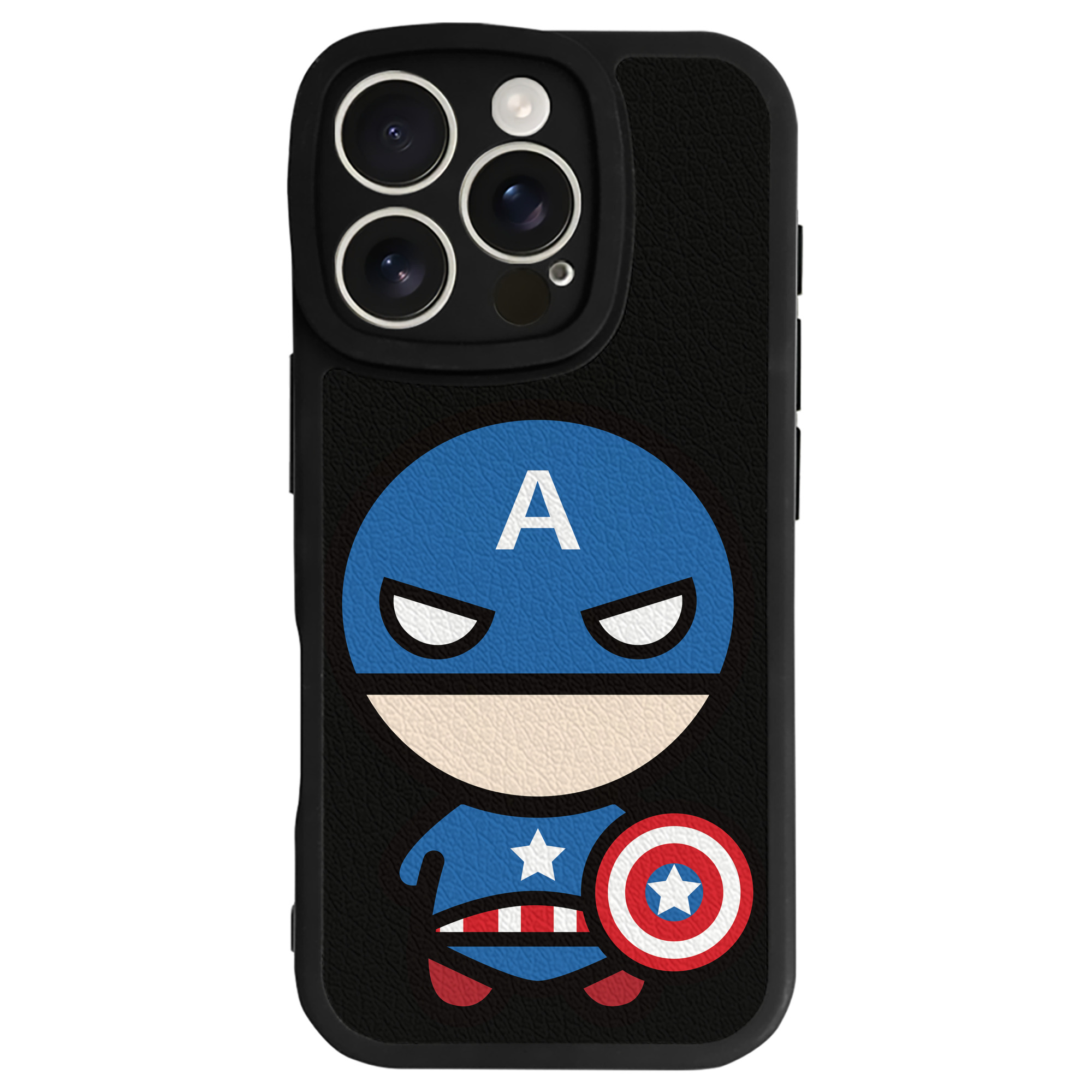 （画像用） アベンジャーズ The Avengers 【iPhone 16シリーズ対応】シリコンスマホケース（レザー調） 材質：シリコン